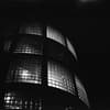 Night shot of illuminated windows in a car park at Hamburg Airport